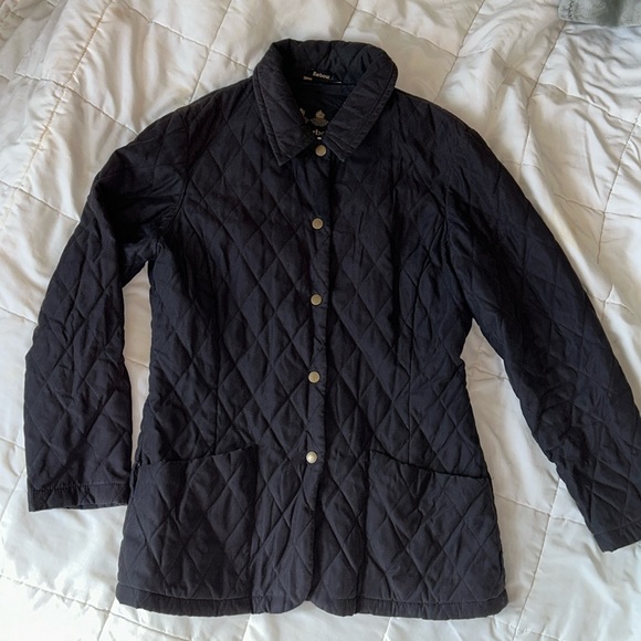 Black Quilted Barbour Jacket - Picture 1 of 6